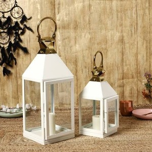 Lanterne suspendue carrée en métal de style vintage, décoration de Noël et de Pâques pour la maison, pot à bougie unique de style ferme, étanche et écologique - Product Image 3