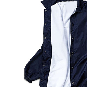 Chaqueta Camisa Azul Marino para Hombre, Cortavientos, Cuello Camisero, Casual, Otoño, Corte Regular, Color Sólido, Exterior Recubierto de Poliéster - Product Image 2