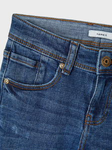Custom Unisex High Street Denim Jeans 100% Cotton Mid Breathable Straight Style Dark/Light Wholesale for Men - Product Image 5