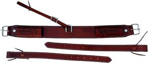 Juego completo de cinchas de cuero occidental para caballo: cincha trasera, cincha de flanco, cincha de silla de montar, y accesorios de equitación. Como se muestra. - Product Image 2