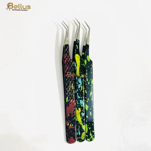 Punta de Fibra de Acero Inoxidable Profesional y Duradera 45 °   Pinzas para Pestañas de Agarre Fuerte, Herramienta para Extensión de Volumen, Logotipo Personalizado - Product Image 3
