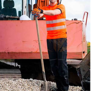 Camiseta de Alta Visibilidad para Trabajo con Cinta Reflectante, 100% Algodón Transpirable, para Uso Industrial y de Construcción para Hombres - Product Image 4