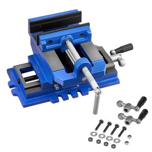 Étau de perceuse à colonne à glissière croisée, largeur de mâchoire 6 pouces, mouvement bidirectionnel sur axes X et Y, ouverture maximale de mâchoire 5,7 pouces, étau d'établi robuste en fonte - Product Image 1