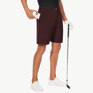 Pantalones Cortos de Golf para Hombre, con Logotipo Personalizado, Nuevo Diseño, Oxford Sólido, Secado Rápido, Transpirables, Absorben la Humedad, Cintura Media, Cierre de Botones, Largo hasta la Rodilla - Product Image 3