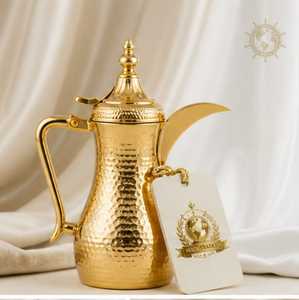 Carafe à café arabe classique plaquée or, Dallah, service islamique traditionnel, flacon pour boissons chaudes, hôtellerie - Product Image 2
