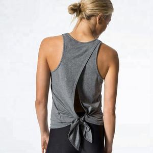 <b>Ladies</b> 100% Cotton Yoga Tanks Low Cut Custom Workout <b>Vest</b> t Shirts Women's Sleeveless Gym Wear Tank <b>Top</b> Loose Fit Singlet Design - Product Image 6