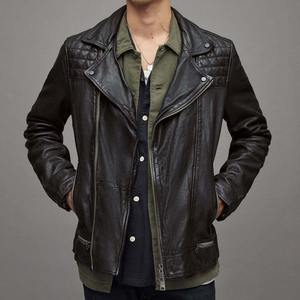 Chaqueta Bomber de Lona y Cuero para Hombre, Cuello Alto, Logotipo Frontal, Impermeable, Transpirable, Moderna, Informal, para Citas, Ropa Urbana - Product Image 3