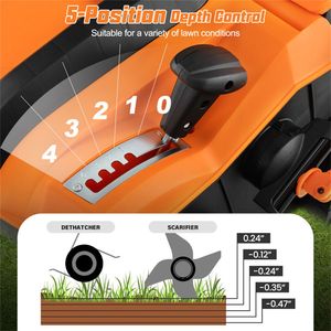 Desbrozadora Eléctrica de Césped de 16 Pulgadas con Ruedas Resistentes al Desgaste y Caja Recolectora de Césped Grande Extraíble, con Cable, para el Hogar, Personalizable - Product Image 5