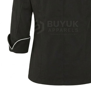 Chaqueta de Trabajo para Chef, Ligera y Transpirable, de Poliéster/Algodón, Manga Larga, Cierre de Botones, Profesional para Cocina, Restaurante, Bar - Product Image 4