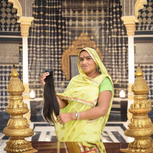 วิกผมต่อผมมนุษย์ย้อมสีผมมนุษย์ยาวตรงสีดำ100% อินเดีย - Product Image 1