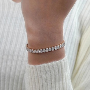 Most Selling Trendy Lab Grown Diamond Gold <b>Silver</b> Plated Luxury <b>Bracelet</b> for Modern Women Party Wear Everyday Style Available - Product Image 4