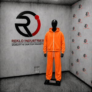 Conjunto Deportivo Naranja para Hombre, Sudadera con Cremallera Completa y Pantalones Jogger, Dos Piezas, Ropa Casual Deportiva, Suave - Product Image 3