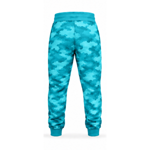 Cyan Camo Tracksuit Unisex Full <b>Zip</b> <b>Hooded</b> Jacket Jogger Pants Set Custom Camouflage Athletic Casual Training Sportswear Outfit - Product Image 4