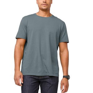 Camisetas de Manga Corta para Hombre, Estilo Urbano, Cuello Redondo, 100% Algodón, Peso Pesado 240g, Talla Grande, Tejido de Punto Densamente Tejido - Product Image 1