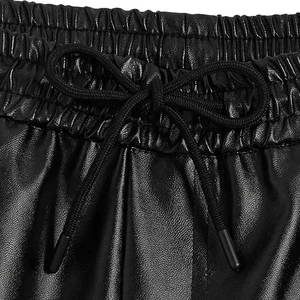 Men Black Satin Bermuda <b>Shorts</b> Drawstring Waist Quick Dry Casual Pants Solid Color Woven Fabric Mid Rise - Product Image 5