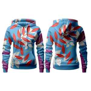 Sudadera Moderna con Degradado de Color, Sublimación, Patrón Artístico Elegante, Ajuste Flexible, Estilo Chic, Ligera, para Mujer, Verano - Product Image 3