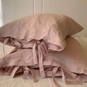 Housse de coussin en lin rectangulaire, couleur unie, fermeture à boutons, style nordique, décoration d'intérieur, housse de coussin respirante avec coutures - Product Image 5