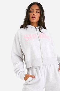 Sudaderas con Capucha Cortas de Forro Polar con Cierre y Logotipo Personalizado para Mujer, Estilo Urbano, con Estampado 3D, Ecológicas y de Secado Rápido - Product Image 3