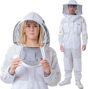 Combinaison d'apiculteur professionnelle à 3 couches, combinaison d'apiculteur ultra-ventilée, combinaison d'apiculteur, combinaisons d'apiculteur pour hommes et femmes, anti-piqûres - Product Image 5