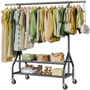 Modern Industrial Iron <b>Clothes</b> <b>Rack</b> Handmade with High Strength Construction Premium Handmade Garment Display Stand with Luxury - Product Image 3