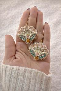 Wholesale Handmade Embroidery Beaded <b>Earrings</b> with Intricate Seed Bead Work for Ethnic Fashion Accessories and Designer Jewelry - Product Image 4