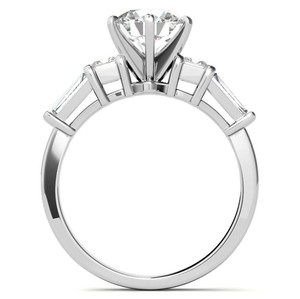 Round Cut Moissanite <b>Ring</b> 925 Sterling <b>Silver</b> White Gold Plated Luxury <b>Solitaire</b> Engagement Wedding Promise Bridal <b>Ring</b> - Product Image 4