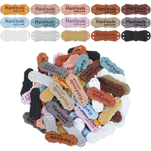 Étiquettes et patchs personnalisés en cuir gaufré, lavables et imperméables, couleur personnalisée, en rouleau, vente en gros pour vêtements - Product Image 5