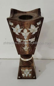 Quemador de incienso de madera de sándalo con incrustaciones de madreperla natural con tapón de anís estrellado Experiencia de fragancia de lujo - Product Image 3