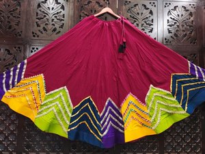 Purple Ethnic Dupatta <b>Shawl</b> Bombay Cotton Silk Georgette Border Women <b>Wedding</b> Party Scarf For Women - Product Image 2