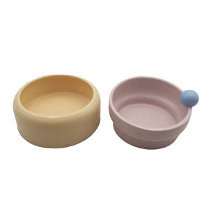 OEM Custom Macaron Color 2-in-1 Ceramic Pet Bowl Set with Cute <b>Ball</b> Handle - Product Image 1