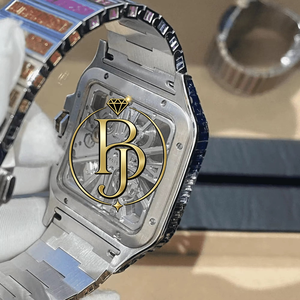 นาฬิกา BRIVA JEWELS รุ่น BJ005 ระบบไขลานอัตโนมัติ ดีไซน์โครงกระดูก ประดับเพชรโมอิสซาไนต์ ตัวเรือนสแตนเลสสตีล สำหรับผู้ชาย ขนาด 41 มม. หน้าปัดอนาล็อก โชว์กลไก - Product Image 3