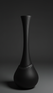 Elegante Florero Negro de Cuello Largo, Florero Moderno con Textura Mate, Florero Minimalista Nórdico, Decoración de Mesa de Lujo para el Hogar - Product Image 2