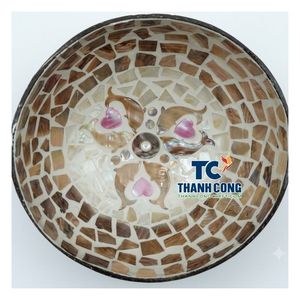 Bol artisanal de haute qualité, prix le plus bas, fait main, motif floral en coquille de perle. - Product Image 1