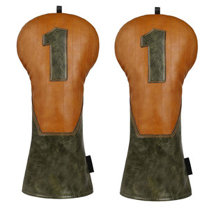 Housse de tête de club de golf Salva SL-GHC-105 en cuir PU imperméable gaufré pour Driver/Fairway Wood/Hybride, 12 pouces, avec bande élastique auto-agrippante - Product Image 6