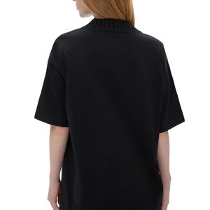 Camiseta OEM ODM con Cuello de Suéter y Diseño de Parches, 300 g/m², Estilo Cuello Alto, Alta Calidad, 100% Algodón, Personalizada con Impresión 3D - Product Image 5