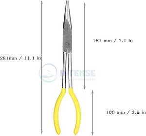 11 Inch <b>Long</b> Reach Needle <b>Nose</b> Pliers Extra <b>Long</b> Stainless Steel Jewelry Making Pliers for DIY - Product Image 3