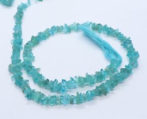 ลูกปัดอะพาไทต์สีฟ้าอ่อนแบบไม่เจียระไน ขนาด 5-6 มม. ลูกปัดอะพาไทต์เนื้อเรียบ ขนาด 16 นิ้ว ลูกปัดอะพาไทต์สีฟ้าอ่อนธรรมชาติแบบชิป - Product Image 5