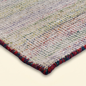 Tapis DECORDEC en laine tuftée à la main, à poils épais, texturé, moderne, antidérapant, écologique, gris mat, multicolore, à rayures, en filigrane de bronze - Product Image 5
