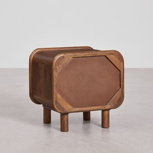 Mesita de noche de madera de mango Vandana Nova Aureo 50x43 cm - Product Image 5