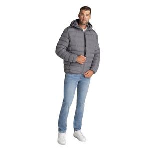 Men <b>Warm</b> <b>Waterproof</b> Breathable Hooded Bubble Jacket Lightweight Quilted Full Zip Casual Outdoor Winter Regular Fit Fashion - Product Image 1