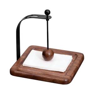 AZ ENTERPRISES Modern Freestanding Wood <b>Tissue</b> <b>Box</b> and Napkin <b>Holder</b> for Home Hotel Restaurant Use - Product Image 2