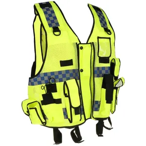 OEM Design High Visibility Reflective Safety Uniform Jacket Vest for Men Waterproof with LED Flash for Security Duty