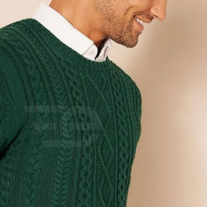 Pulls pour hommes, pull tricoté chaud, décontracté, à manches longues, col rond, confortable, à la mode, vêtements légers pour hommes - Product Image 4