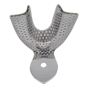 Juego Profesional de Bandejas Metálicas para Impresiones Dentales |   Bandejas Grandes Perforadas de Acero Inoxidable, Par Superior e Inferior para Adultos - Product Image 3