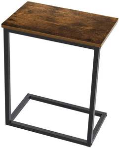 Table d'appoint en fer avec plateau en bois de qualité supérieure, fabriquée avec des matériaux de qualité pour une performance durable - Product Image 1