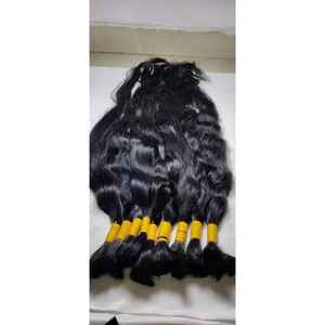 100% Natural ondulado 12 \ "Negro virgen indio templo extensiones de cabello trenzado de alta calidad - Product Image 4