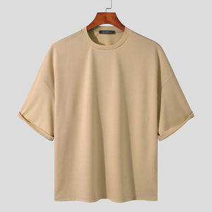 Conjunto de 2 Piezas para Hombre, Verano, Manga Corta, Estilo Urbano, Tejido de Punto, Algodón, Sin Costuras, Camiseta y Pantalones Cortos para Correr - Product Image 5