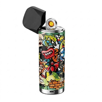 Briquet électronique Razz imprimé, design culture urbaine moderne, coupe-vent, 60K, rechargeable par USB, dispositif de chauffage pour grossistes en Espagne