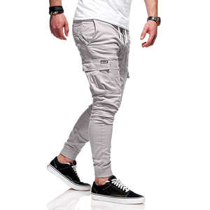 <b>Men's</b> Anti-Pilling Sports Trousers Casual Canvas Cargo <b>Pants</b> with Zipper Fly Mid Waist Midweight Plain Dyed - Product Image 2
