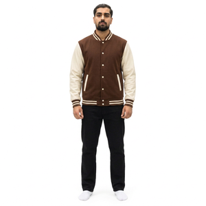 Chaqueta Casual de Cuello Alto, Cómoda, Ecológica y Transpirable, Estilo Letterman, Nueva Colección de Invierno 2026 en Venta Online - Product Image 1